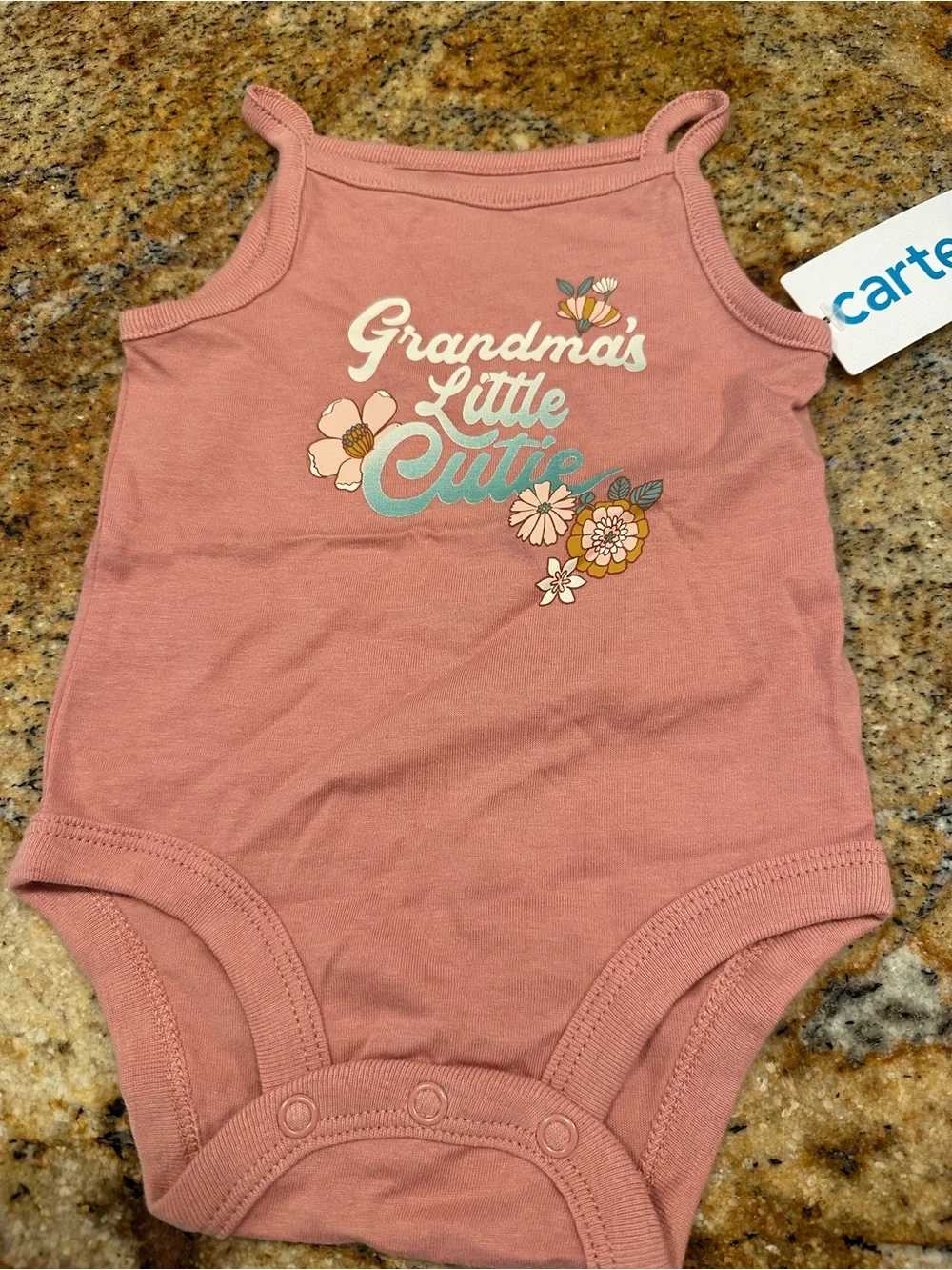 Carter's Pink 'Grandma's Little Cutie' Girls One-Piece